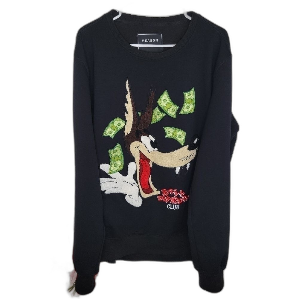 Reason brand Nyc "Rain Makers Club" black sweatshirt size xl